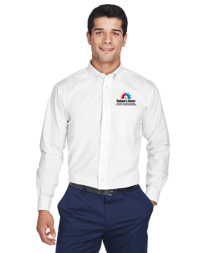 Men's Crown Collection Oxford, White, Size 2X, Roland J. Down