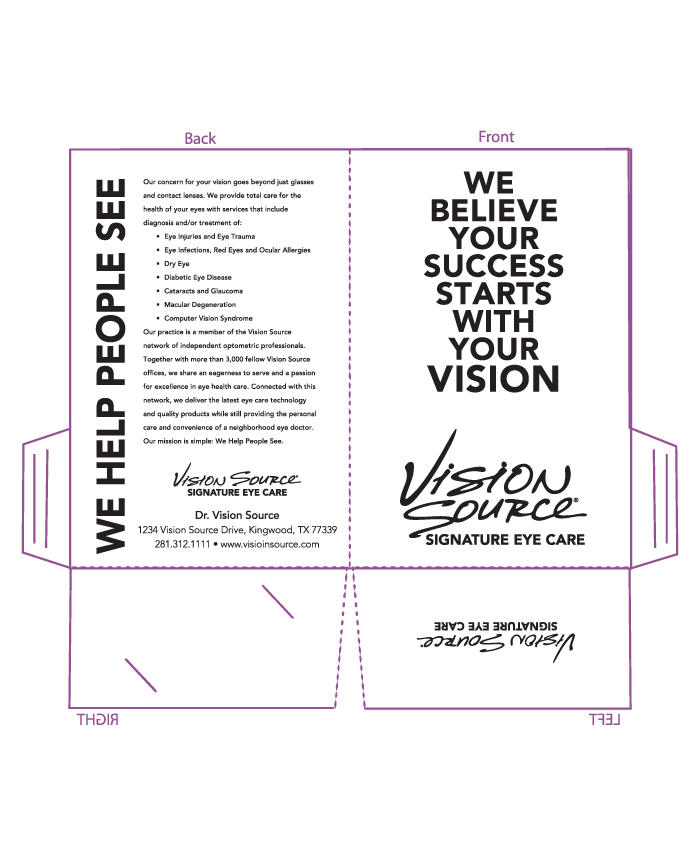 Receipt Folder 6" x 9" One Color Print (500+)