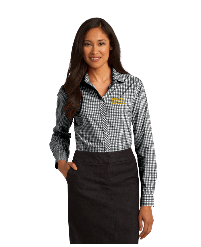 Port Authority Ladies Gingham Easy Care Long Sleeve Shirt