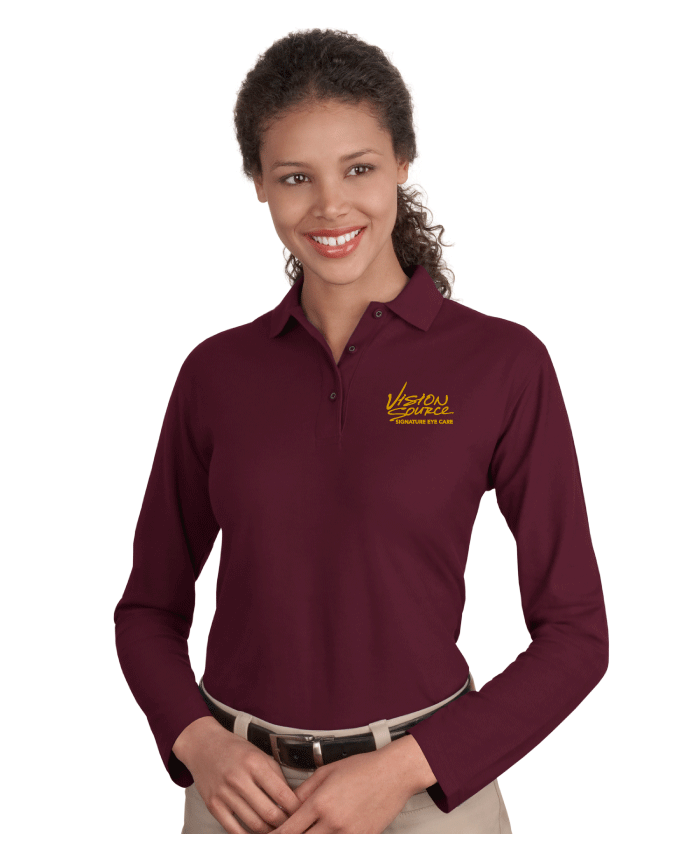 Port Authority Ladies Long Sleeve Silk Touch Polo