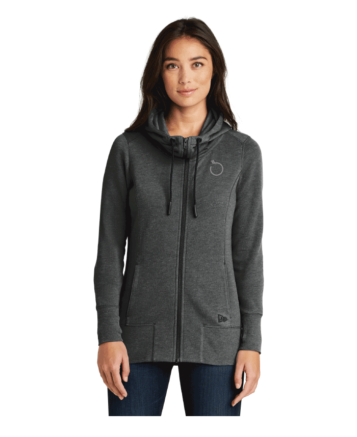 Ladies Tri-Blend Fleece Full Zip Hoodie