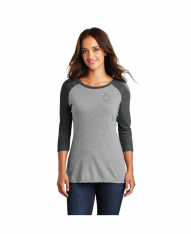 District Ladies Tri 3/4 Sleeve Raglan